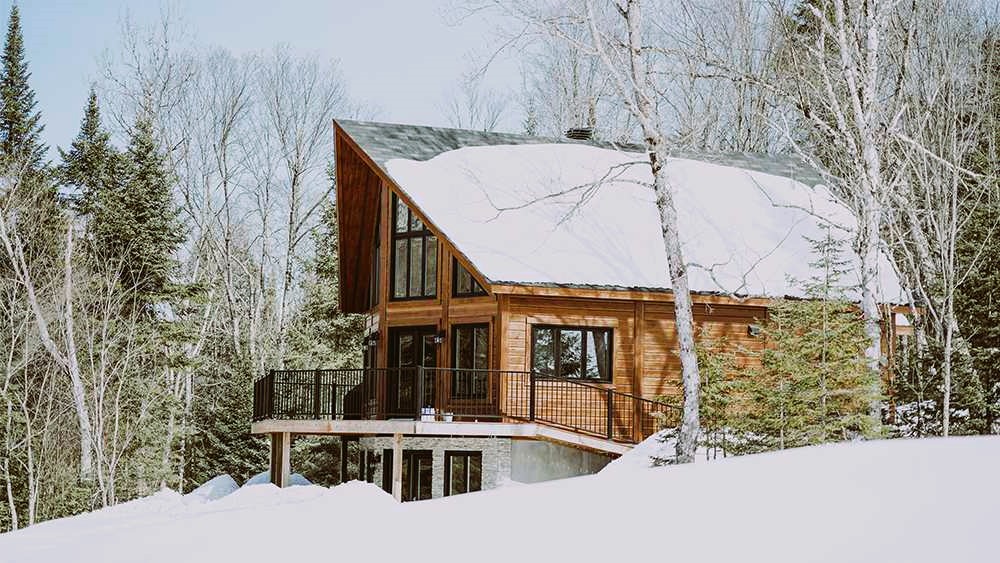 House covered in snow